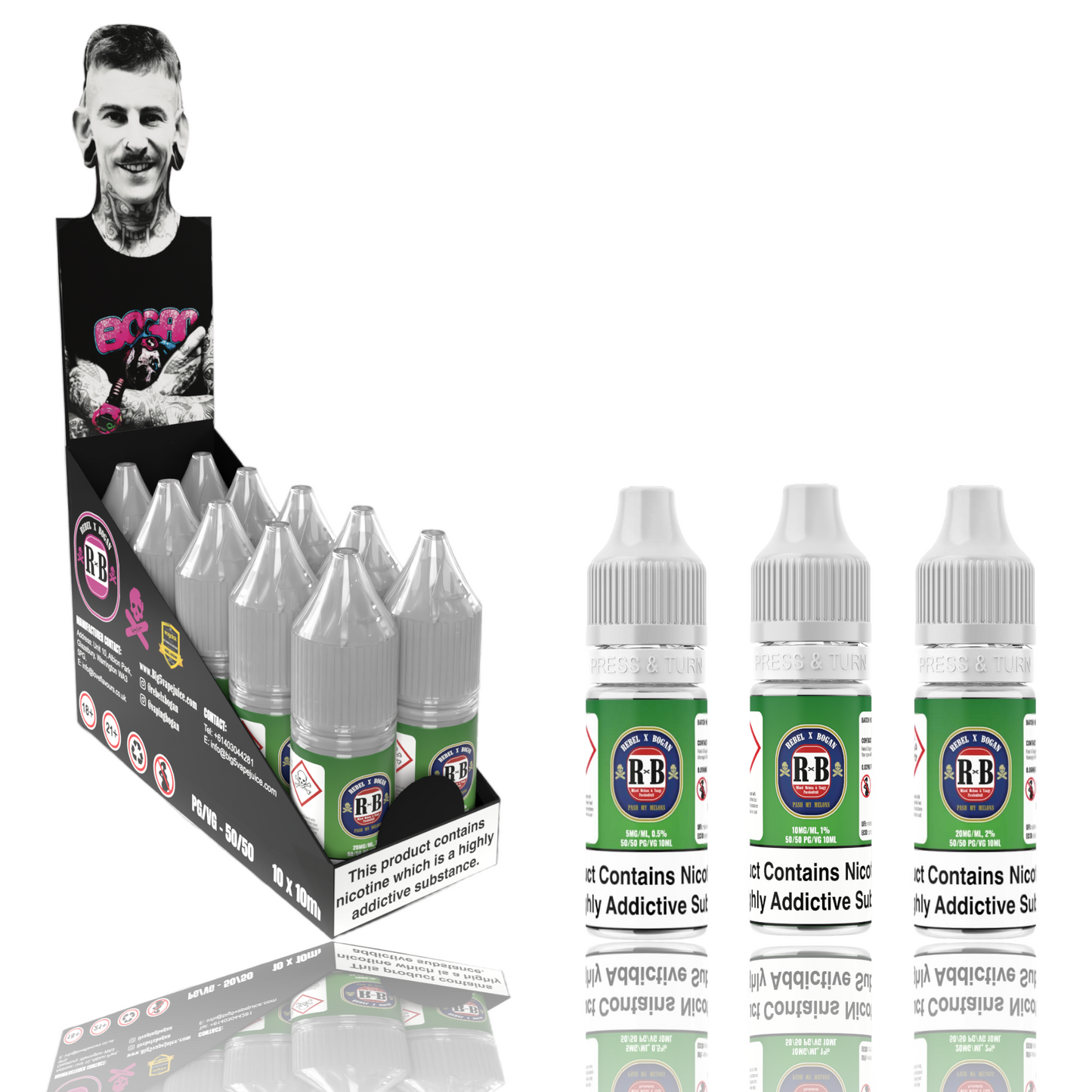 REBEL X BOGAN PASH MY MELONS 10ML SALTS